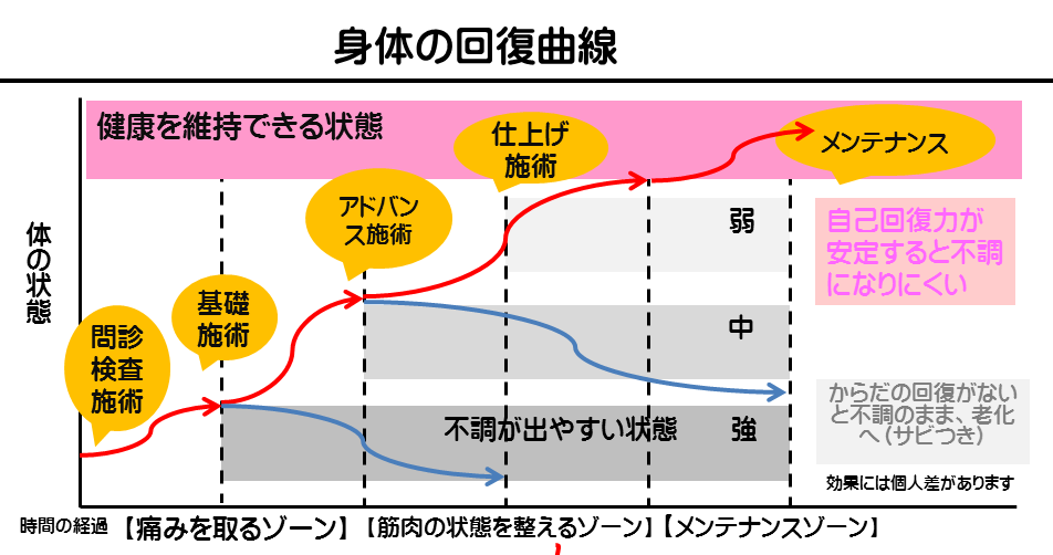 からだ回復曲線